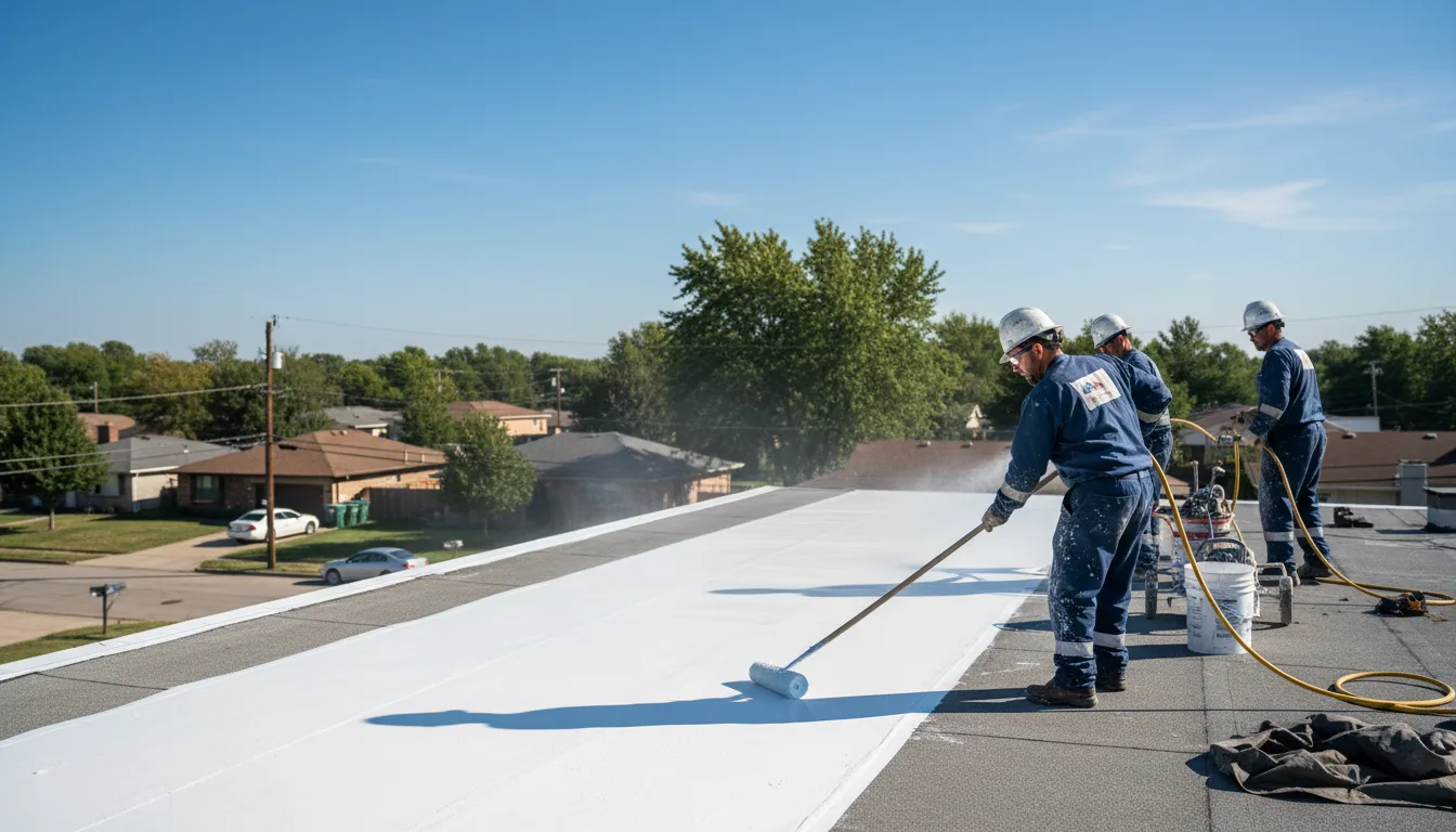 Commercial roof coating in Evadale, TX near me